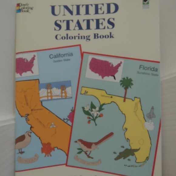 United States Coloring Book Dover History Coloring Book Jan 27 1998 NEW - Picture 1 of 3